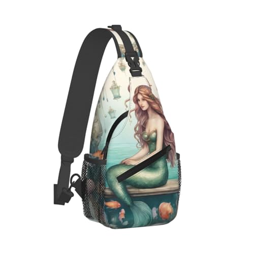Mochila cruzada casual unisex Fairy Tale Mermaid03 miniatura 2