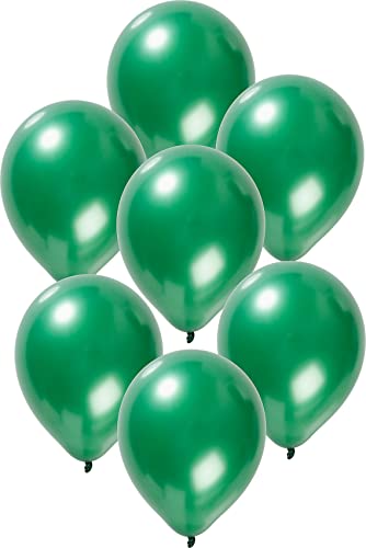 Folat-Ballons Vert Foncé Métallique 30cm-50 pièces, 19134