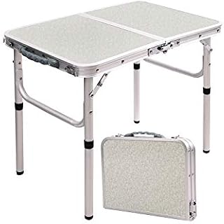 RedSwing Small Folding Table 2 Feet, Small Foldable Table Adjustable Height, Lightweight Aluminum