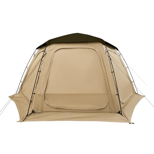 MOBI GARDEN テント ドームテント 大型 4-6人用 キャンプテント 2重層 230Tポリエステル PU3000mm UPF50+ 耐引裂性 防風性 コンパクト収納 簡単設営 アウトドア用品 四季適用 収納袋付き