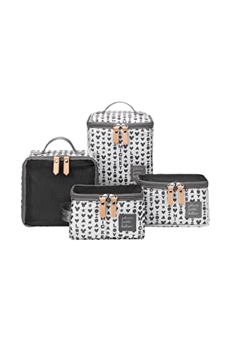 Petunia Pickle Bottom Inter-Mix 4-Piece Packing Cube Set| Portable Organization | Perfect Baby Caddy to Keep Everything Organized in Diaper Bag, Stroller or Nursery â€“ Love Mickey Mouse