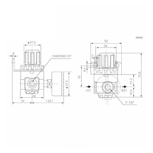 Vanne de réduction de pression AR5000-06 pour stopper les variations d'air
