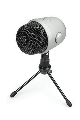 Amazonbasics Desktop Mini Condenser Mic Microphone - Silver