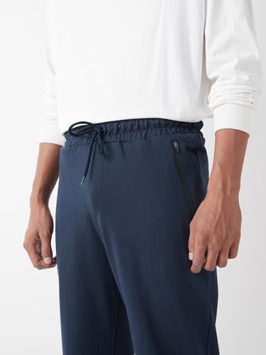Image of Bewakoof Men's Solid Oversized Fit Cotton Poly Joggers