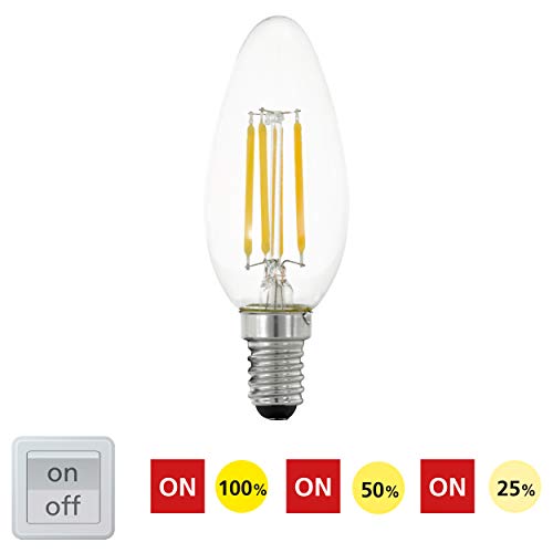 EGLO E14 LED, 3 step dimmable vintage filament candle light bulb - Image 3