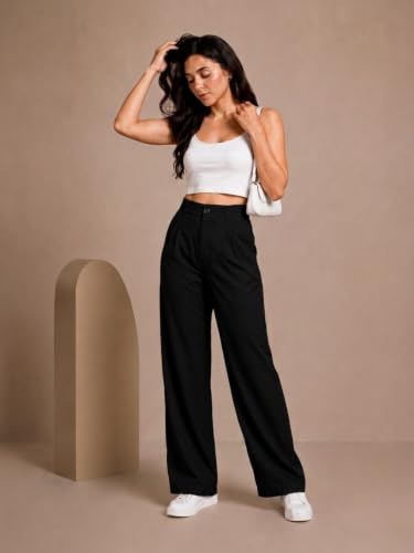 Image of Womens NS Lycra Korean High Waist Straight Pants