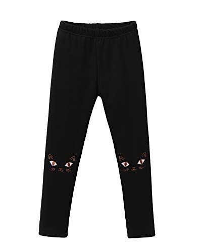IRELIA Winter Girls Cotton Fleece Lined Leggings Pants Dy Black S - image 2