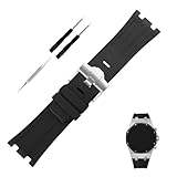 Topuly 28mm Rubber Watch Band replacement for Audemars Piguet AP Royal Oak Offshore 15703(Men's style) 15710 26170 26176 26237 26470 26703 28 mm Silicone Strap Wirstband accessories with Buckle for - Image 1