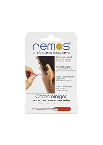 REMOS Ohrreiniger zum hygienischen Entfernen von Ohrenschmalz mit Edelstahlgriff