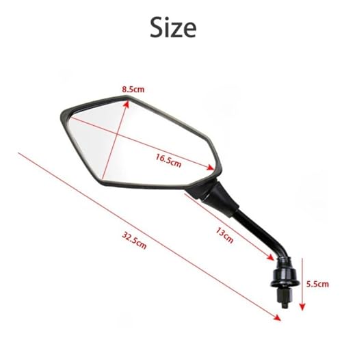 Espejos retrovisores scooter convexos de 10mm que eliminan las molestas vibraciones 3