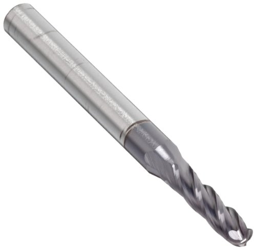 Melin Tool CCMG-B Carbide Ball Nose End Mill, AlTiN Monolayer Finish, 30 Deg Helix, 4 Flutes, 1.5000