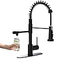 GIMILI Drinking Water Faucet 3 in1 Commercial Style Pull-Down Single Handle Filter Kitchen Faucet for Water Filtration System, Matte Black(Without Water Filtration Device)