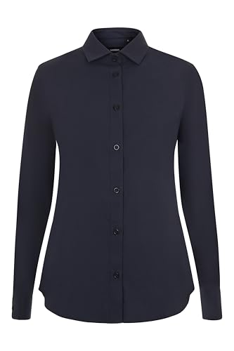 Velilla 405019S, Camisa Manga Larga Stretch Mujer, Color Azul Navy, Talla 2XL