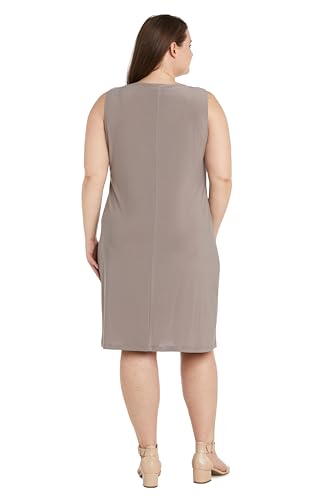 Image of R&M Richards Women's Sequin Lace Jacket & ITY Sheath with Necklace for Mother of the Bride, Cocktail Attire, Evening Wear