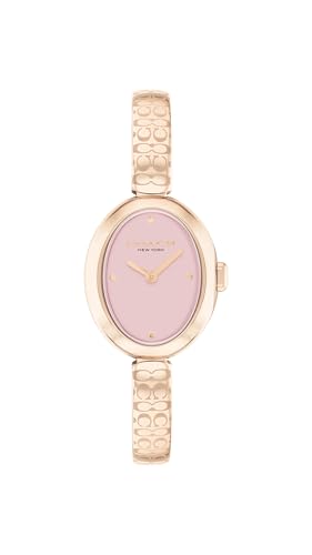 Montre femme Coach acier doré idéale avec une robe de soirée