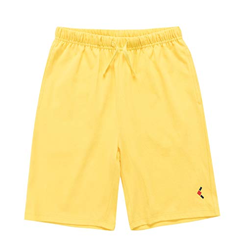 Kowdragon Kids Boy's 1 Or 2-Pack 100% Cotton Knitted Jersey Shorts (Yellow, Xs) #TOP4