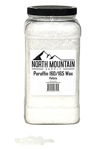 North Mountain Supply Paraffin Wax Pellets - Great for Candle Making - 160/165-4.5lb Plastic Jar