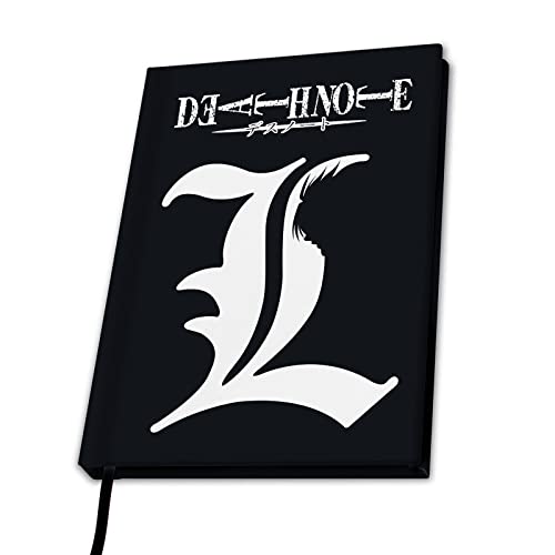 ABYstyle - Death Note - Cuaderno A5 -'L', negro, unisex, 3665361012702