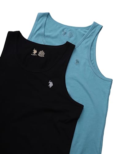 Image of U.S. Polo ASSN. Mens OEV03 Solid Cotton Vest - Pack of 2