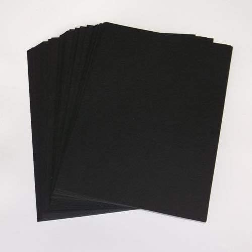 Stella Crafts A4 Black Card Stock x 50 Sheets, 260gsm (297mm x 210mm