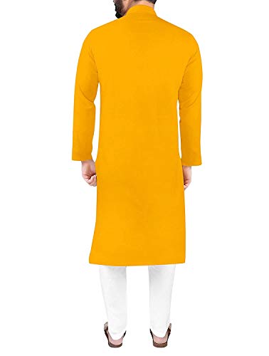 Image of Gauri Laxmi Enterprise Men Cotton Blend Straight Kurta