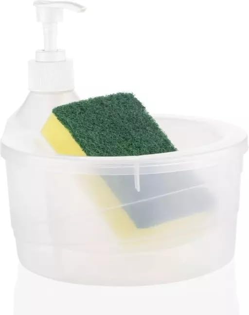 Soap Dispenser/Soap Pump Dispenser and Sponge Holder with 1 Cleaning Sponges for Kitchen|Type -173 for Home and Kitchen-picture-10