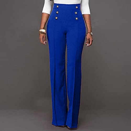 Pantalon bootcut couleur unie coupe droite extensible - 3