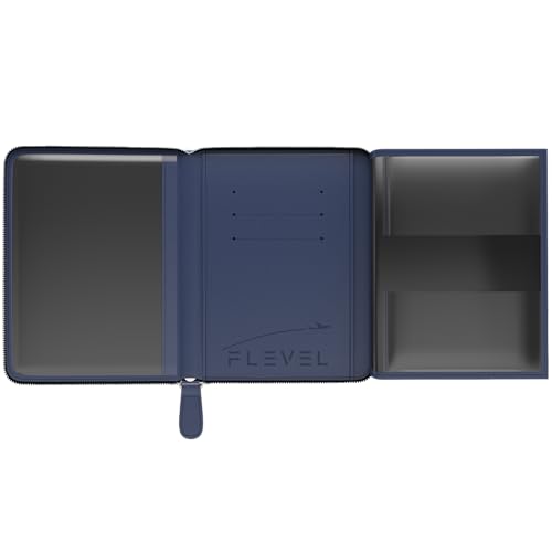 Pilot document holder, Pilot wallet, RFID-Blocking, Travel Wallet, Stylish Travel Companion for Aviation Professionals (Real Leather_V2, Blue, Classic)