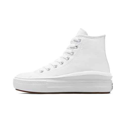 Converse, Womens, Chuck Taylor® All Star® Move Platform Hi, White/Natural Ivory/Black, 6.5, Medium by Converse - Used condition - Image 3