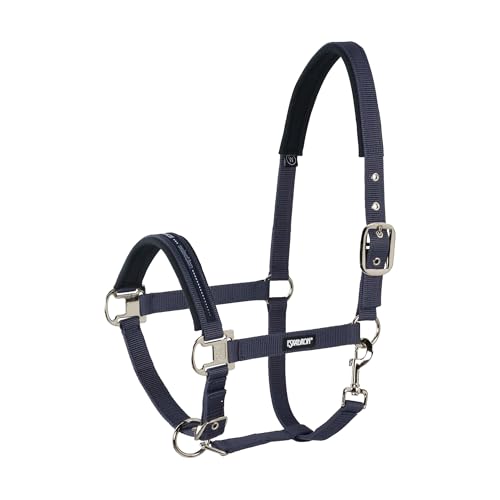 Cabezada de caballo Eskadron pin buckle navy de tamaño warmblut para equitación