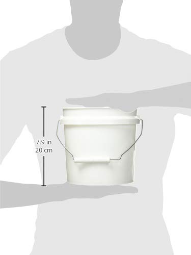 Leaktite 744456 1-Gallon White Plastic Pail Paint Pail/Container #TOP2