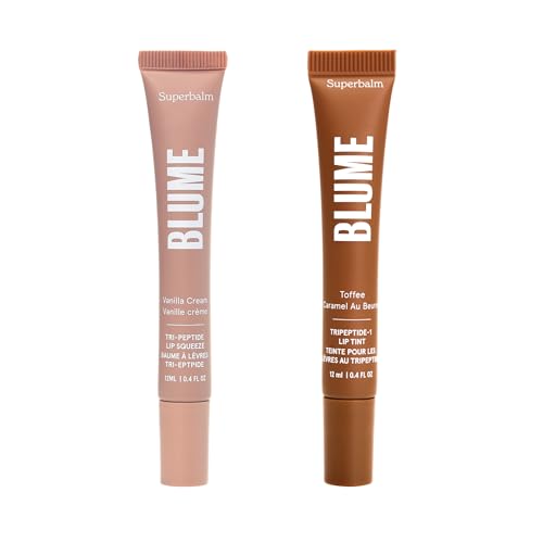 Blume Skincare Review: Effective Solutions for Acne and Skin Brightening 10 Blume Superbalm Duo - Tri-Peptide Vanilla Lip Balm (0.4 Fl Oz) + Tri-Peptide Toffee Soft Brown Tinted Lip Balm (0.4 Fl Oz) - Deep Hydration & Lip Plumping Set