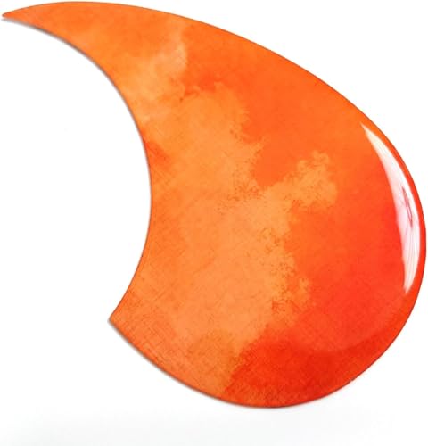 アコースティックギターのピックガード、ギブソン、テイラー、マーティンのアコースティックギターの交換部品のための自己粘着性のアンチスクレーププレートピックガードを厚くしました。 (オレンジ)