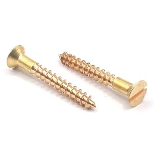 Generisch 09707 Messing Senkkopf Holzschrauben 5 Stück