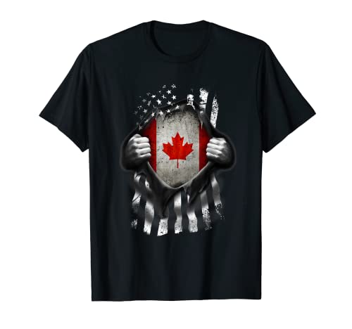 Canadá Bandera de Estados Unidos Canadá Americana Camiseta