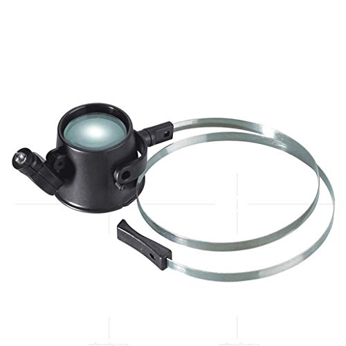 15-Fach LED-Licht-Lupe, Augenmaske am Kopf, Uhrmacher-Metallring-freie Handantike Identifikation