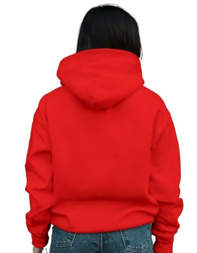 Image of Women's Printed Fleece Hoodie Sweatshirt | Soft Warm Winter Hooded Top for Women & Girls