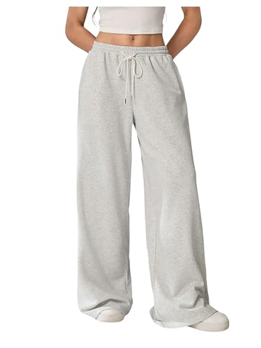 Women's Baggy Sweatpants Drawstring Wide Leg Sweatpants Sports Track Sweat Pants Trousers Joggers