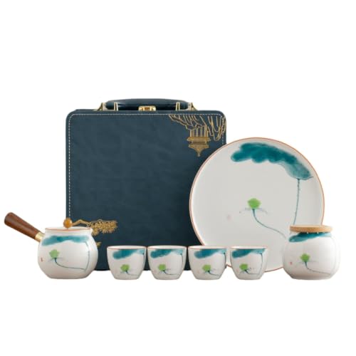 Tetera de cerámica original pintada a mano, el juego de té de 7 piezas ideal para regalar 2