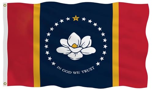 Mississippi State Magnolia Flag 10X15 FT, Massissippi Flag,Outdoor Polyester Flags,