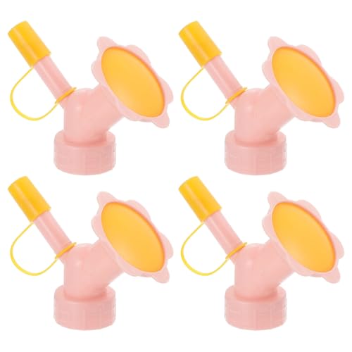 Home and Garden Parts 4Pcs Bottle Cap Sprinkler Dual Head Bonsai Watering Can Sprinkler Head Pink...