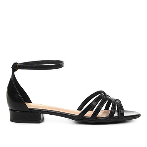 Rasteira Drezzup Tiras - Preto - 39