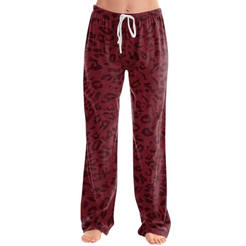 Gumipy Leopard Pants Women Comfy Soft Leopard Print Pajama Pants Sleepwear - image 2