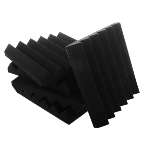 SECFOU 5個 吸音発泡ボード 鉢植えディスプレイラック オフィスフォームボード ポリウレタンフォームボード パイプエンドカバー 防水ラベル 吸音フォーム 吸音パネル 壁の断熱材 Black