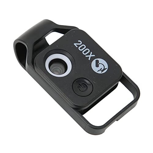 Image of APL‑MS002 200x Phone Microscope, Mini Pocket Microscope, 6 LED Light Guides, 2 Levels of Brightness Adjustment, Magnification Phone Camera Macro Lens Kit(No CPL)