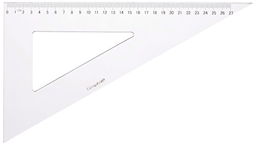 Équerre 45° GRAPH'IT 30cm - Bords Antitaches - Transparente - Précision Dessin Et Découpe