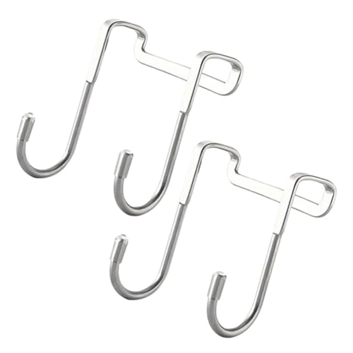 Ciieeo Stainless Steel Over Door Hooks 2 Pack Easy to Use for Coat Towel Kitchen Supplies