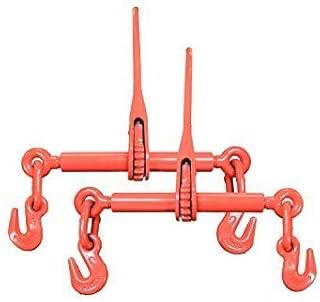 2 Pack Truck Trailer Load Binder Ratchet Chain Binder For 1/4" to 5/16" Chain (Working Load Limit: 2,600 LBS)