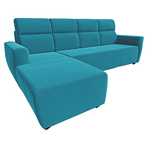 Image of Wakefit Sofa Set | 3 Year Warranty | Sofa 3 Seater, 3 Seater Sofa for Living Room, Wooden Sofa Set, 3 Seater + Left Aligned, Sofa for Living Room - Belize(Malphino : Malibu Green)
