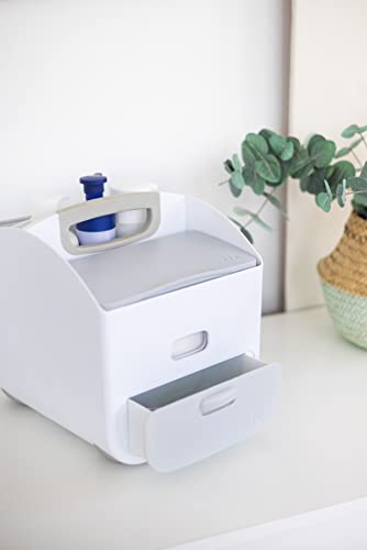 Ubbi Portable Diaper Changing Station with Soft Foldable Changing Mat, Rubberized Handle, Non-Skid Rubber Feet, Diaper Storage Caddy Organizer - Stores Baby Diapers, Wipes & Baby Accessories, Grey - Image 11 thumbnail